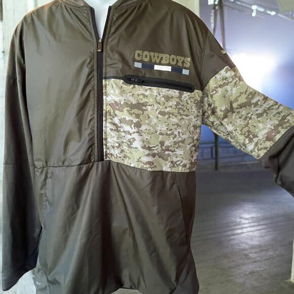 NWT Nike Dallas Cowboys Men's NFL Salute to Service 1/2 Zip Hybrid Jacket Size L - Picture 2 of 12